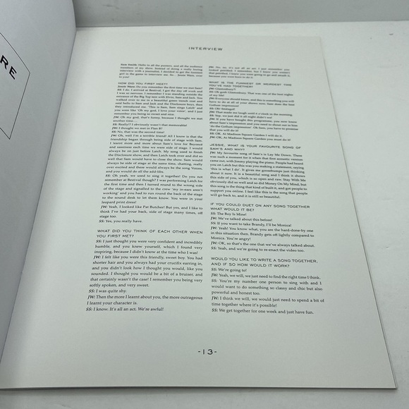 Sam Smith In The Lonely Hour Life On The Road Tour Program Book - Picture 4 of 11